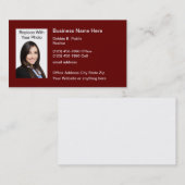 Business Executive Photo Template Visitekaartje (Voorkant / Achterkant)