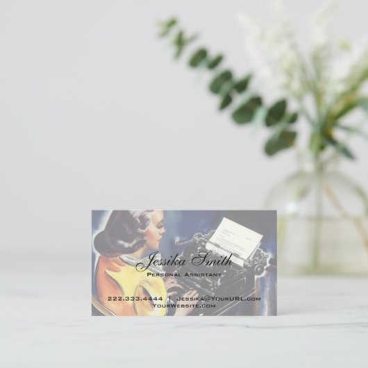  Business Executive Secretary-typebrief Visitekaartje (Staand voorkant)