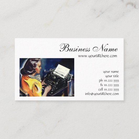  Business Executive Secretary-typebrief Visitekaartje (Voorkant)