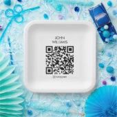  Business Exhibition QR Code openen Papieren Bordje (Feest)