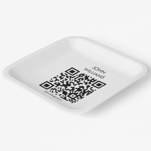  Business Exhibition QR Code openen Papieren Bordje (Gebogen)