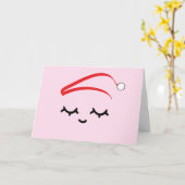Business Eyelash Extension Cute Holiday Kerstmis Kaart (Gele Bloem)