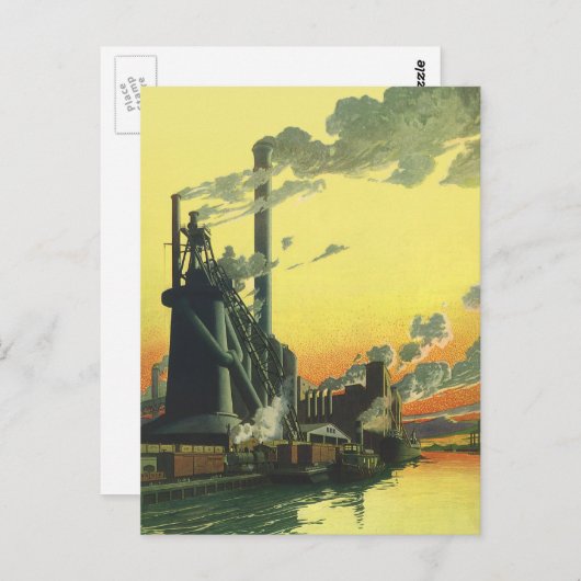  Business Factory, Manufacturing on a Dock Briefkaart (Voorkant / Achterkant)