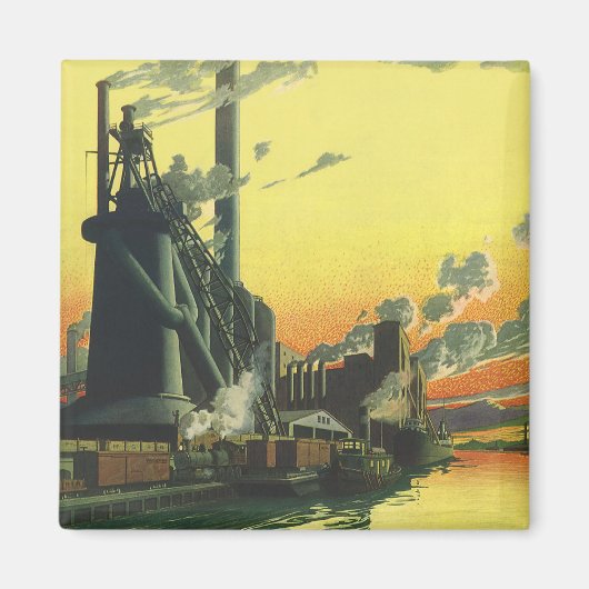  Business Factory, Manufacturing on a Dock Magneet (Voorkant)