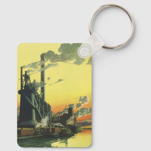  Business Factory, Manufacturing on a Dock Sleutelhanger (Achterkant)