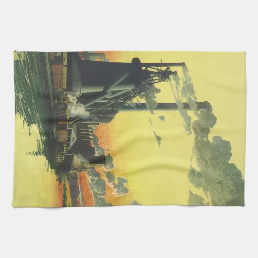  Business Factory, Manufacturing on a Dock Theedoek (Horizontaal)