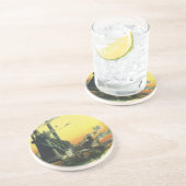  Business Factory, Manufacturing on a Dock Zandsteen Onderzetter (Zijkant)