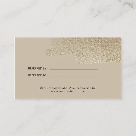 Business Faux Gold Brush Reference Kaart (Achterkant)