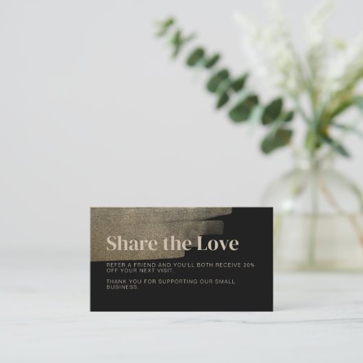 Business Faux Gold Brush Reference Kaart (Staand voorkant)