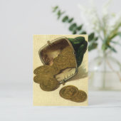 Business Finance, Gold Coin Money in Purpose (Staand voorkant)