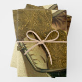  Business Finance, Gold Coin Money in Purpose Inpakpapier Vel (In situ)