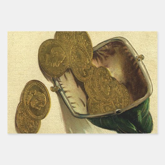  Business Finance, Gold Coin Money in Purpose Inpakpapier Vel (Voorkant)