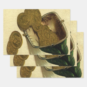  Business Finance, Gold Coin Money in Purpose Inpakpapier Vel