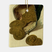  Business Finance, Gold Coin Money in Purpose Keramisch Ornament (Rechts)