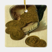  Business Finance, Gold Coin Money in Purpose Keramisch Ornament (Voorkant)