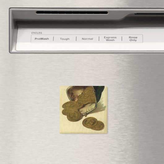  Business Finance, Gold Coin Money in Purpose Magneet (Insitu (Vaatwasser))