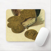  Business Finance, Gold Coin Money in Purpose Muismat (Met muis)