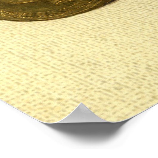  Business Finance, Gold Coin Money in Purpose Poster (Hoek)