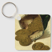  Business Finance, Gold Coin Money in Purpose Sleutelhanger