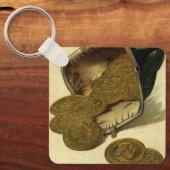 Business Finance, Gold Coin Money in Purpose Sleutelhanger