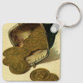  Business Finance, Gold Coin Money in Purpose Sleutelhanger