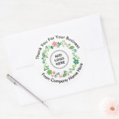 Business Floral Logo Sjabloon Dank u Stickers (Envelop)