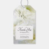 Business Floral White Bouquet Dank je Cadeaulabel (Achterkant)