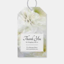 Business Floral White Bouquet Dank je Cadeaulabel