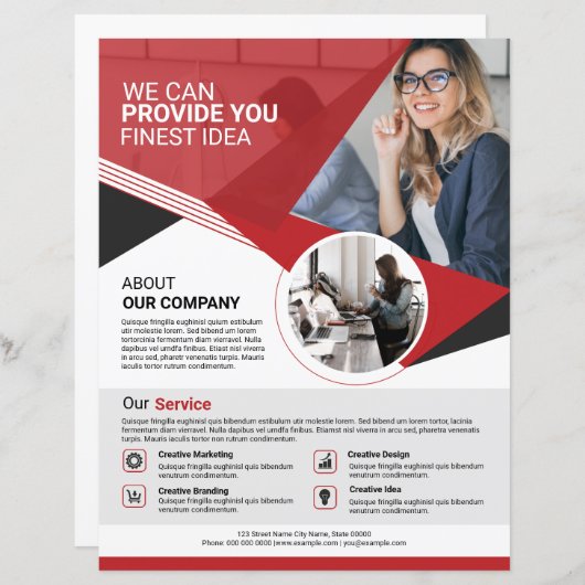 Business Flyer-Sjabloon (Voorkant / Achterkant)