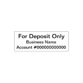 Business for Deposit only Self-inking Stamp Zelfinktende Stempel (Design)
