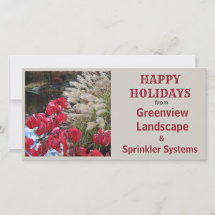 Business Garden Landscape Dogwood Holiday Card Feestdagenkaart