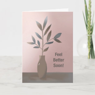 Business Get Well met minimalistische vaas van tak Kaart