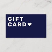 Business Gift Card | Elegant Navy Blue Contactkaartje (Voorkant)