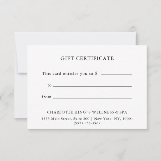 BUSINESS GIFT CERTIFICATE | Christmas Pattern (Achterkant)