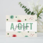 BUSINESS GIFT CERTIFICATE | Christmas Snow Pattern (Staand voorkant)