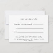 BUSINESS GIFT CERTIFICATE | Christmas Snow Pattern (Achterkant)