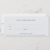 Business Gift Certificate Elegant Simple (Achterkant)