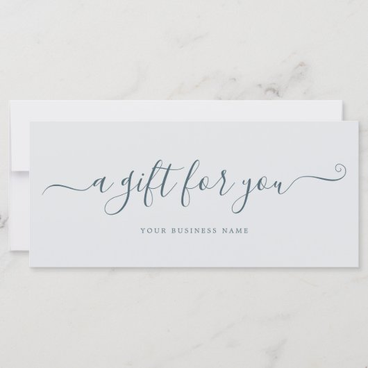 Business Gift Certificate Elegant Simple (Voorkant)