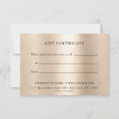 BUSINESS GIFT CERTIFICATE | Gold (Achterkant)