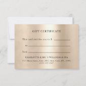 BUSINESS GIFT CERTIFICATE | Gold (Achterkant)