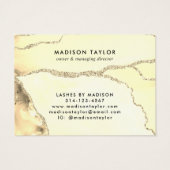 Business Gift Certificate Gold Glitter Agate Visitekaartje (Achterkant)
