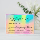 Business Gift Certificate Holograaf Unicorn (Staand voorkant)