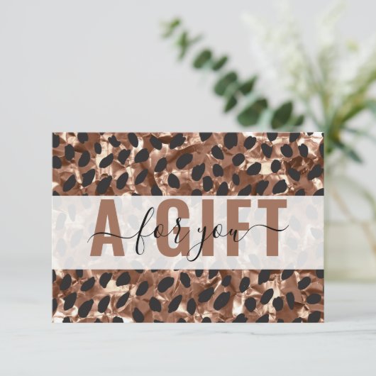 BUSINESS GIFT CERTIFICATE | Leopard Pattern (Staand voorkant)