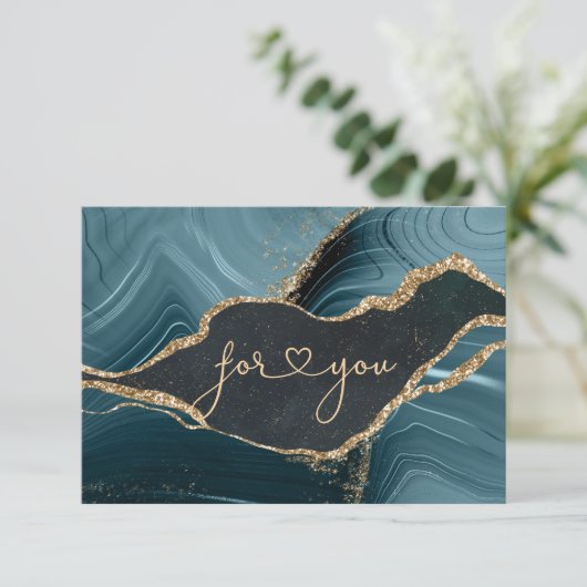 BUSINESS GIFT CERTIFICATE | Modern Marble Gold (Staand voorkant)