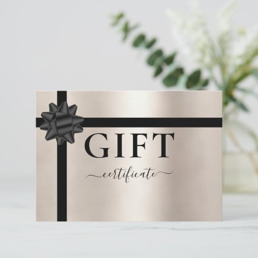 BUSINESS GIFT CERTIFICATE | Modern | Ribbon (Staand voorkant)