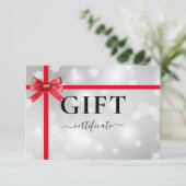 BUSINESS GIFT CERTIFICATE | Modern | Ribbon | (Staand voorkant)
