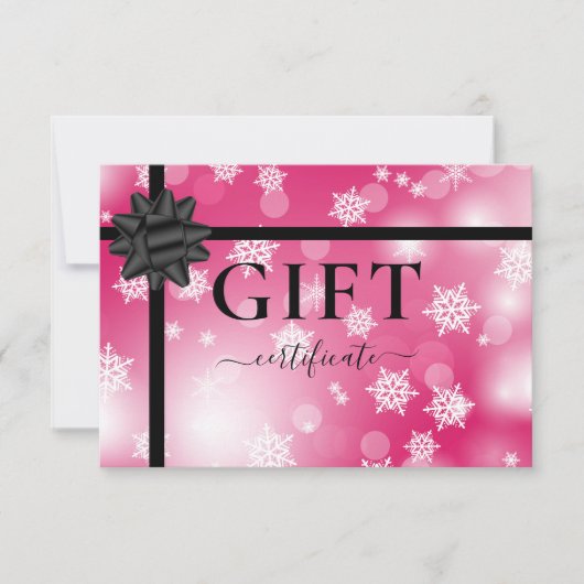 BUSINESS GIFT CERTIFICATE | Modern | Ribbon |  (Voorkant)