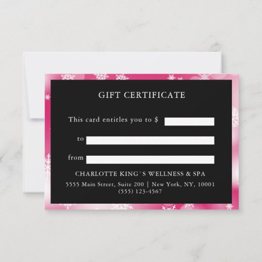 BUSINESS GIFT CERTIFICATE | Modern | Ribbon | (Achterkant)