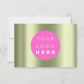 Business Gift Certificate Modern Social Green Logo (Achterkant)