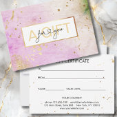 BUSINESS GIFT CERTIFICATE | Modern Watercolour
